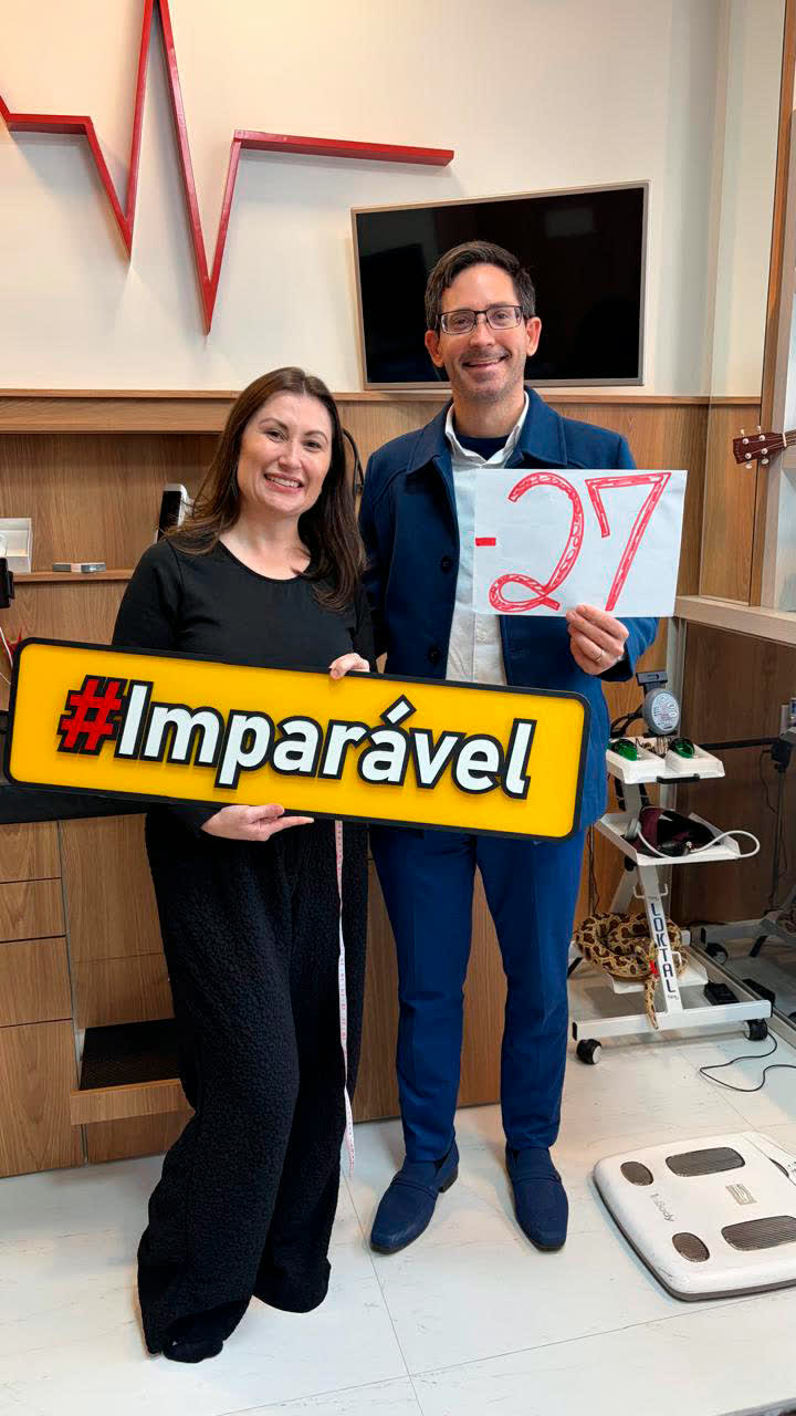 Paciente #Imparável, marco de resultado com o Dr. Walter Pin.